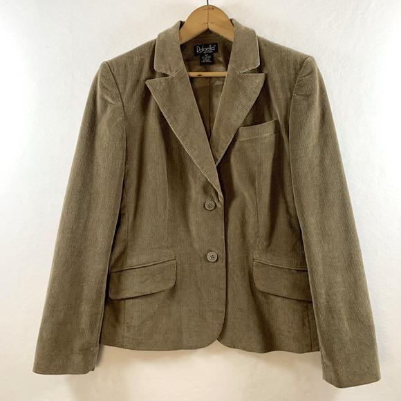 VTG Rafaella Womens Corduroy Blazer Sz 10 Petite Academia Preppy Countryside - Picture 1 of 12
